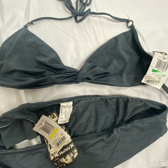 Hurley bikini women’s gray string bathing suit | new with tags - Picture 4 of 6